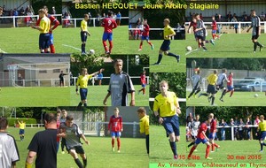 Arbitrage: Bastien, le jeune Arbitre stagiaire lors de la rencontre U15 Ymonville-Châteauneuf