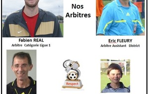 Désignations de nos arbitres, Fabien, Eric, Hervé et Antoine