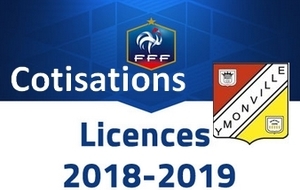 Prix des cotisations licences 2018/2019