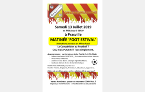 Matinée Foot Plaisir pour les Jeunes à Prasville le samedi matin 13 juillet