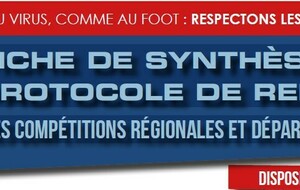 FICHE DE SYNTHÈSE DU PROTOCOLE DE REPRISE des compétitions Régionales et départementales
