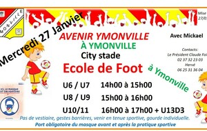 Ecole de Foot Mercredi 27 janvier au City d'Ymonville