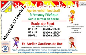 Ecole de foot à Fresnay l'Evêque Mercredi 17/02/2021