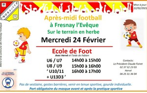 Ecole de Foot à Fresnay l'Evêque mercredi 24/02/2021