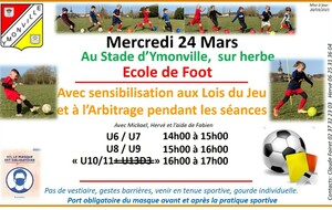 Reprise Ecole de Foot Mercredi 24 mars_ sensibilisation aux Lois du Jeu et Arbitrage