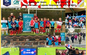 Les U8 U9  à la rencontre France vs Estonie en Féminine vendredi soir 22/10/2021