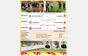 AGENDA pour le 06 et 07 Novembre