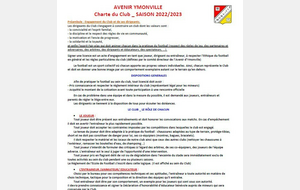 Charte du Club 2022/2023