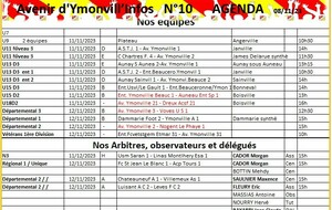 Agenda 11 et 12 novembre