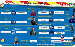 Agenda des arbitres 02 et 03 novembre