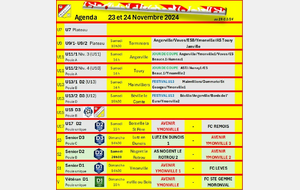 AGENDA 23 ET 24 NOVEMBRE