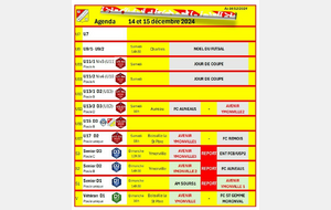 Au programme des 14 et 15 décembre